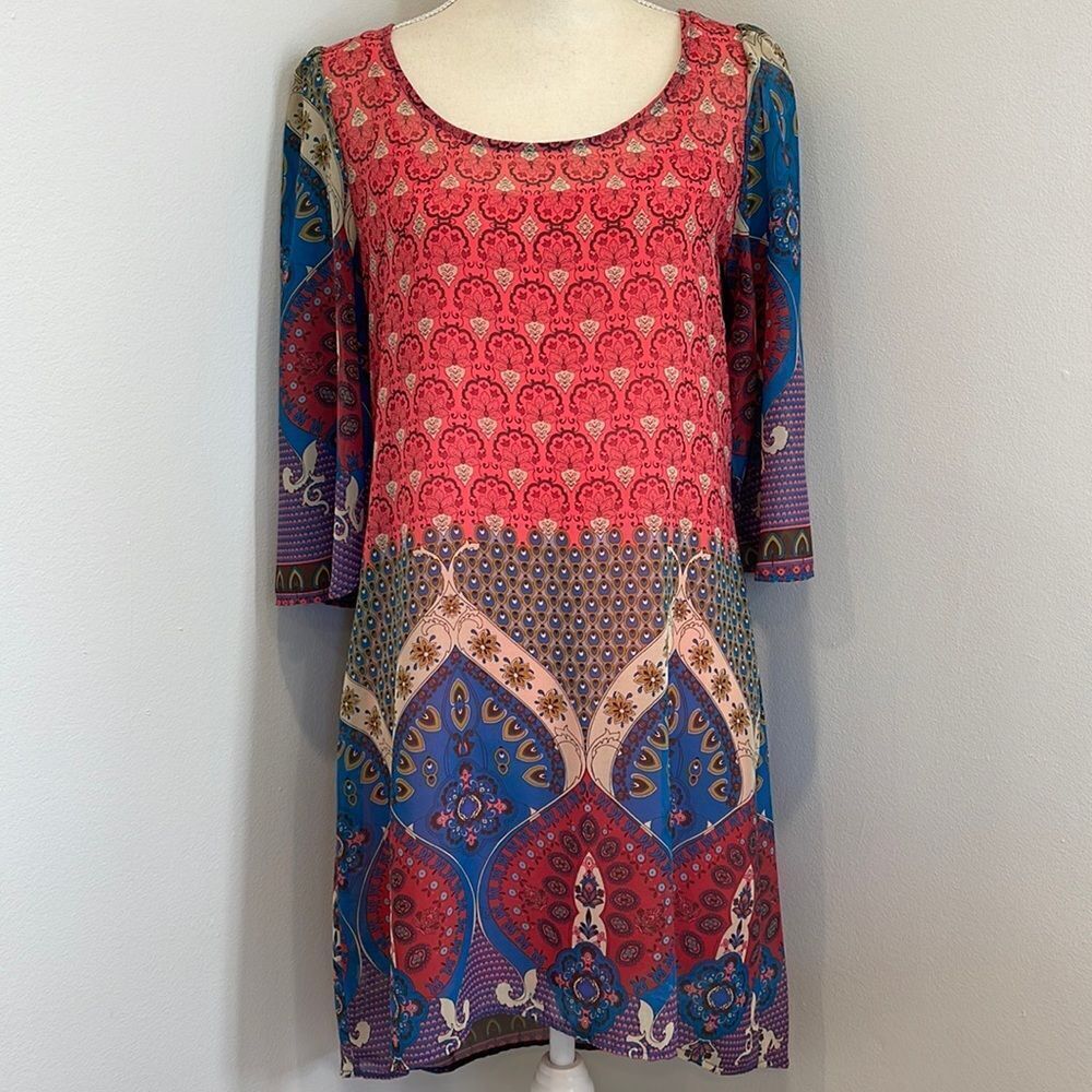 Vintage Bell Sleeve Hi-Low Dress